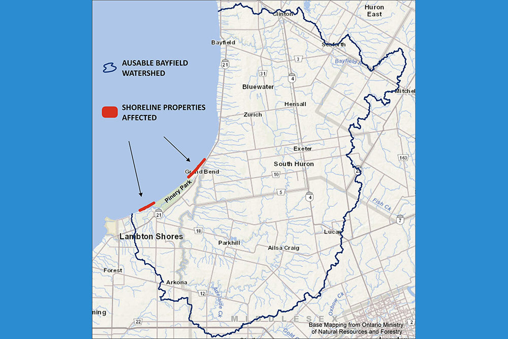 Map of beaches affect